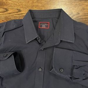 Untuckit Men's Wrinkle‎ Free Long Sleeve Shirt Sz Medium Blue